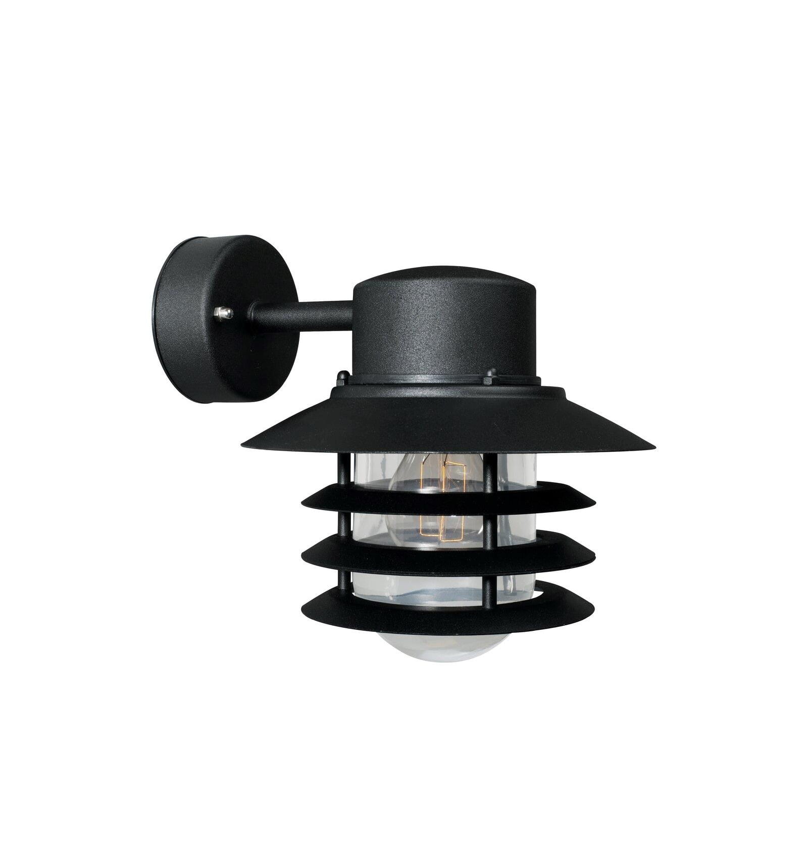 Lampa Ścienna Nordlux E27 60W Czarny na białym tle.