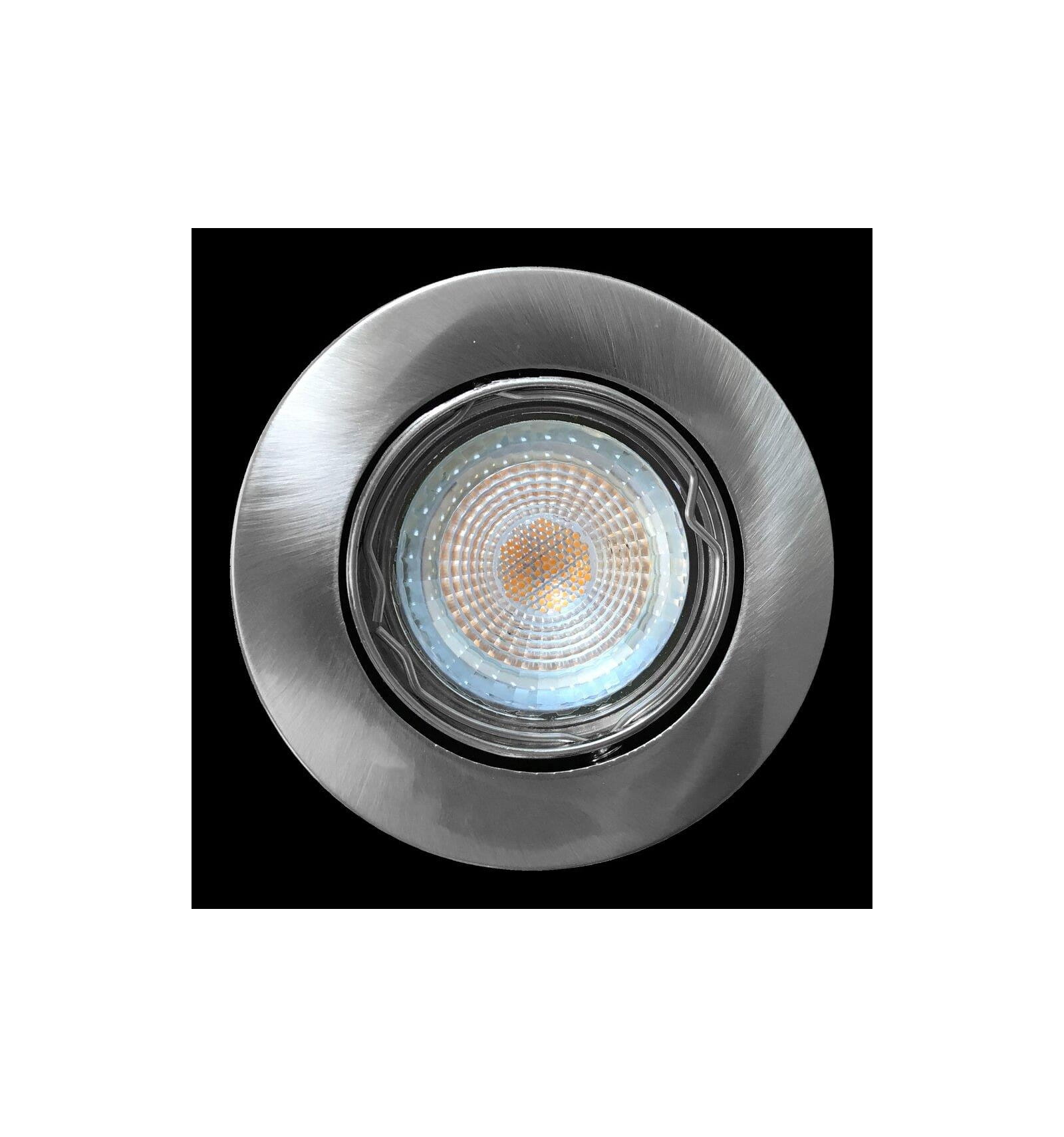 Lampa sufitowa Oprawa podtynkowa MIXIT NORDLUX 1x8W Srebrny Metal z bliska.