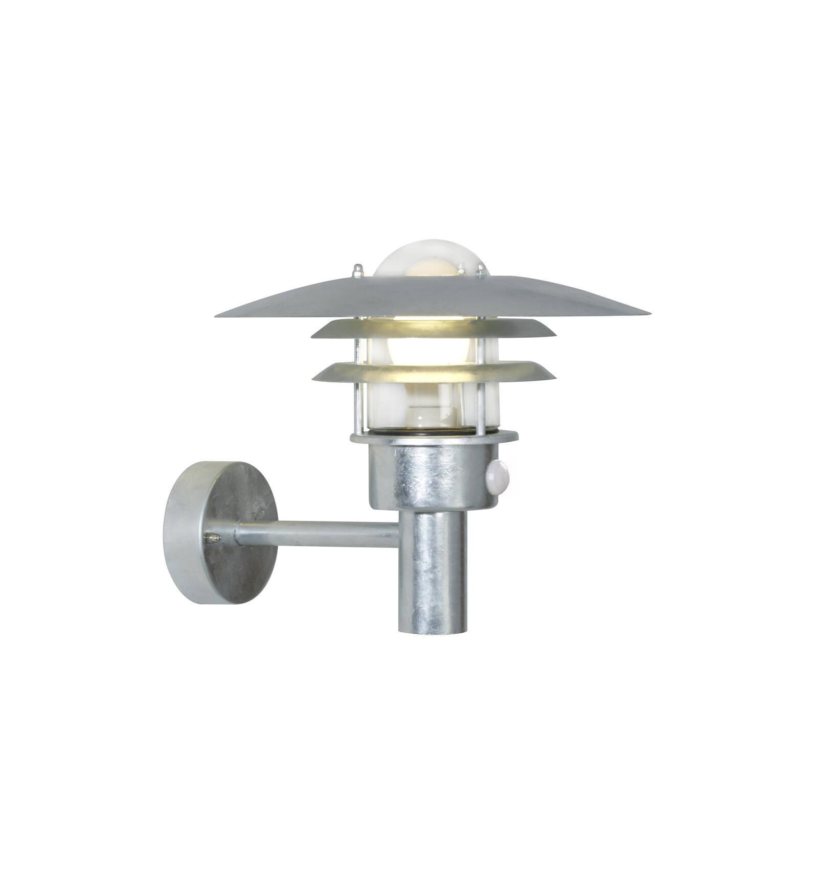 Lampa Ścienna Nordlux E27 60W Srebrny na białym tle.