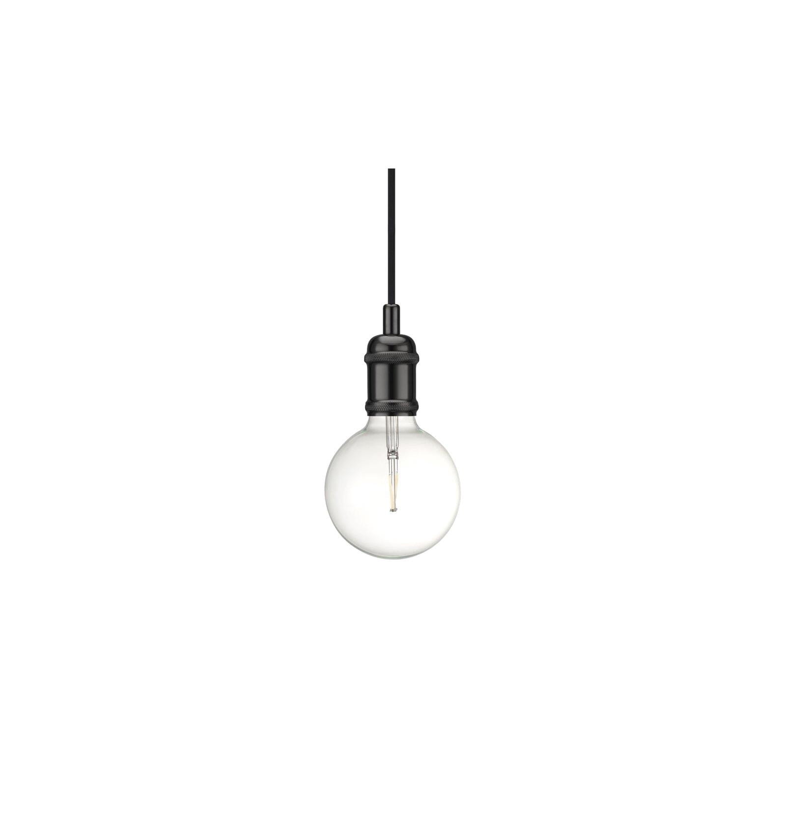 Lampa Wisząca Nordlux E27 60W Metal Czarny/Chrom z żarówką.