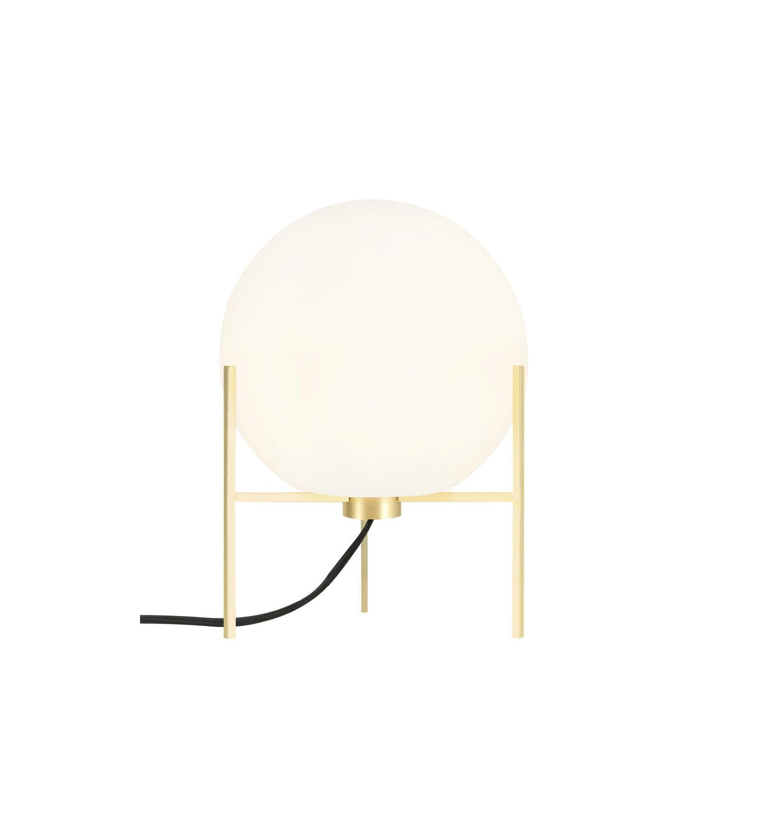 Lampa Stołowa Nordlux E14 15W Mosiądz z kulistym kloszem.