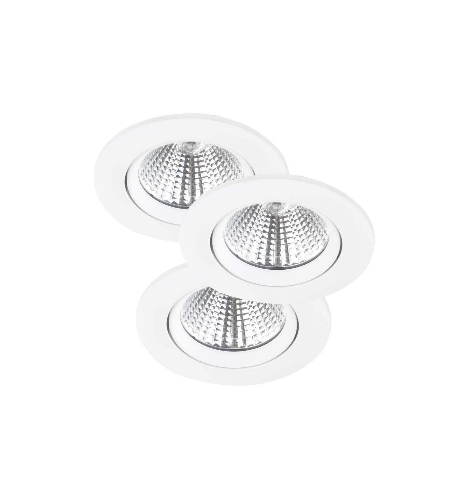 Lampa sufitowa Oprawa podtynkowa FREMONT NORDLUX 3x5,5 LED Biały Tworzywo