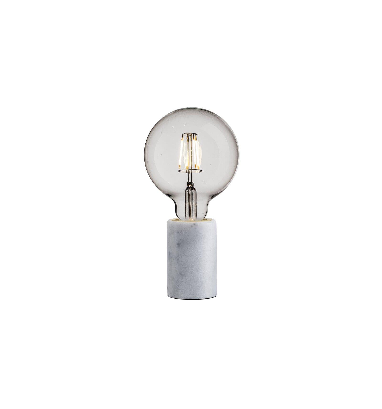 Lampa Stołowa Nordlux E27 60W Marmur Biały z podstawą marmurową.