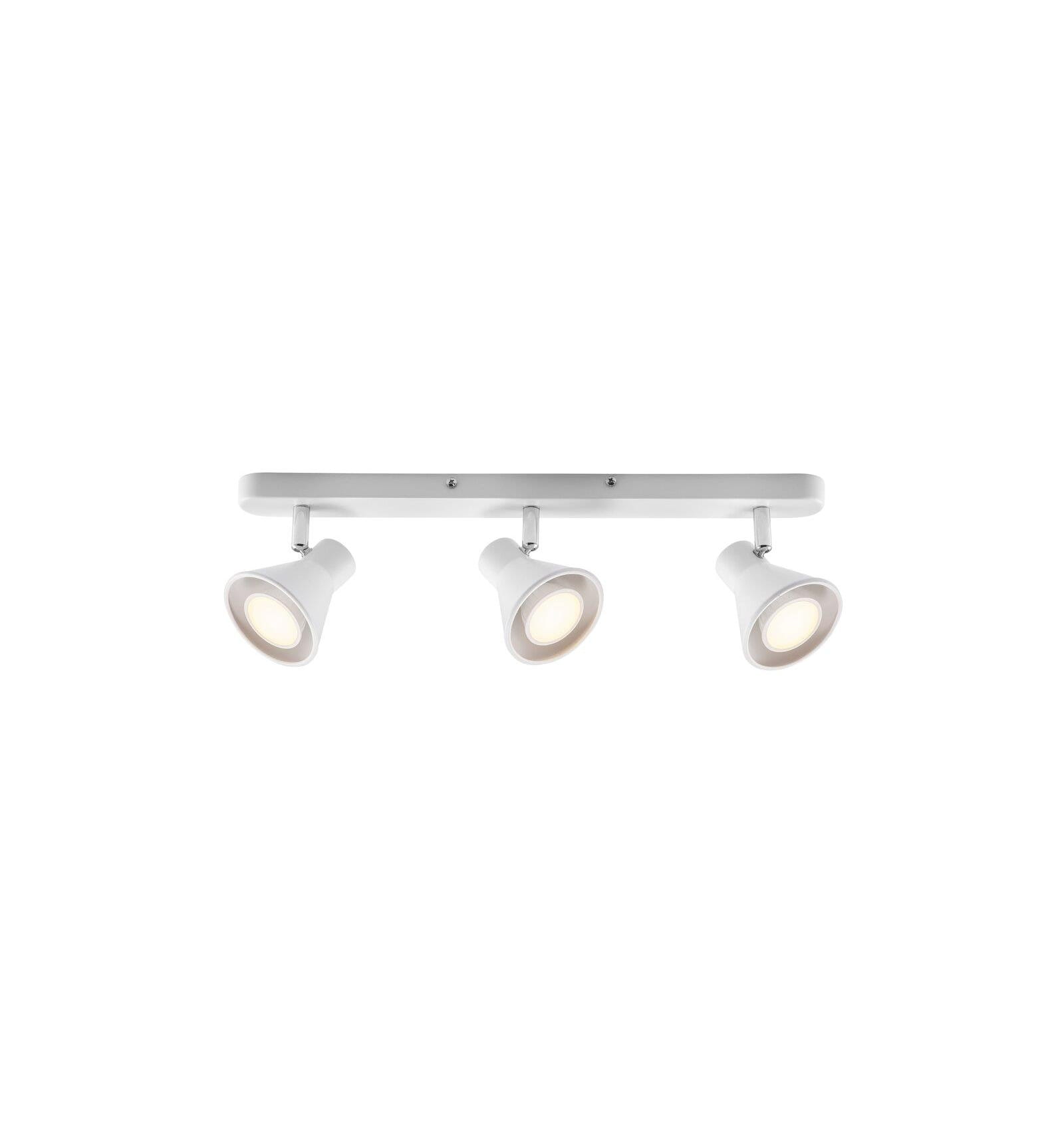 Lampa sufitowa Spot EIK NORDLUX 3x35W GU10 Biały Metal z trzema białymi źródłami światła.