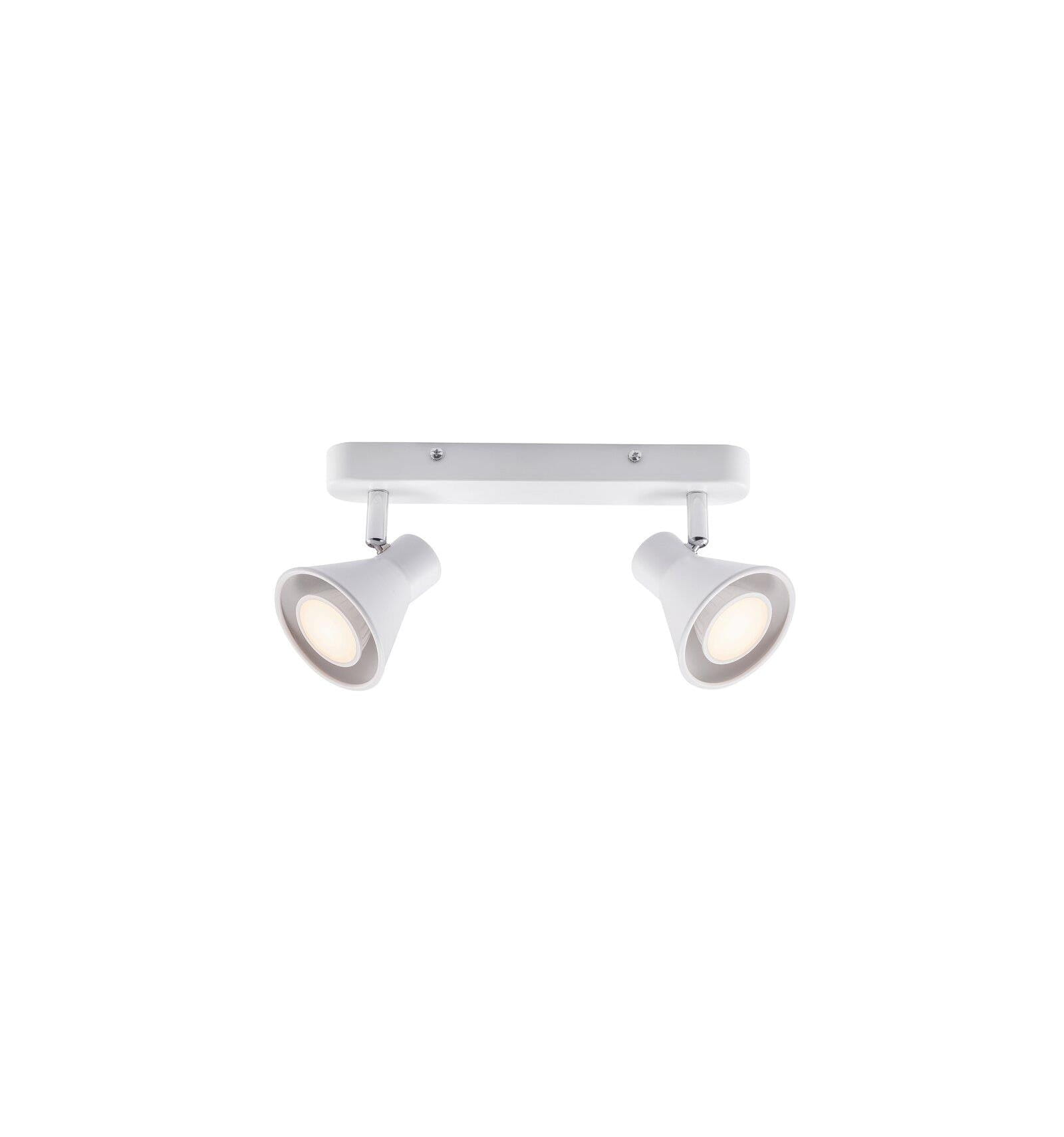 Lampa sufitowa Spot EIK NORDLUX 2x35W GU10 Biały Metal z dwoma reflektorami.
