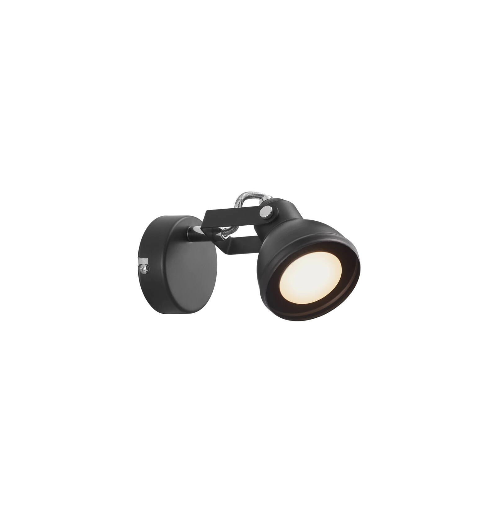 Lampa ścienna Kinkiet Nordlux GU10 35W Metal Czarny włączona.