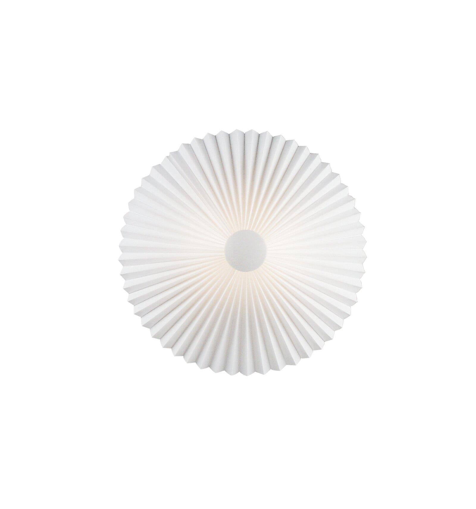 Lampa sufitowa Oprawa podtynkowa TRIO NORDLUX biała, wzór promieniście żłobionego okręgu.
