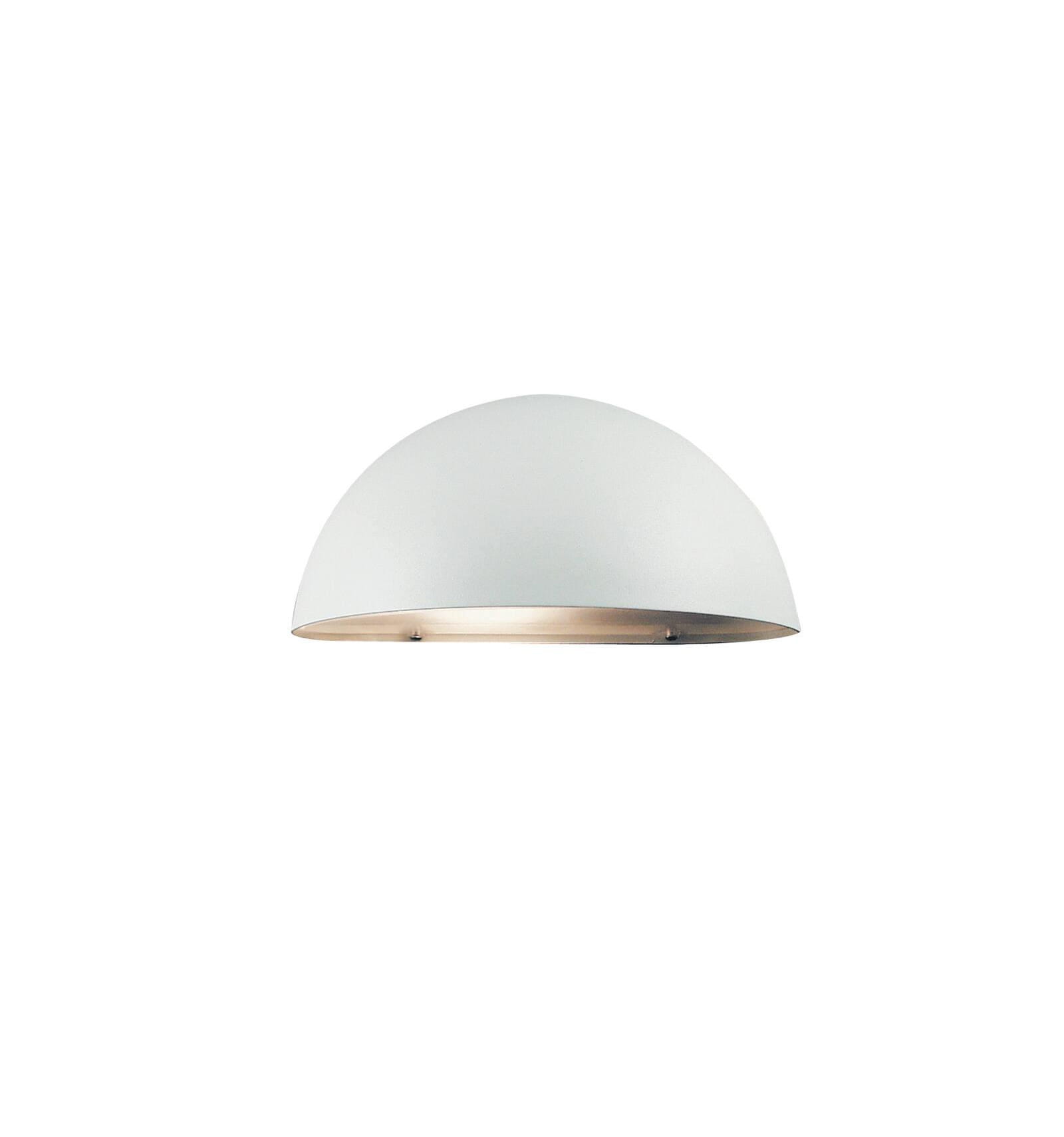 Lampa Ścienna Nordlux E27 60W Biały z półokrągłym kloszem.