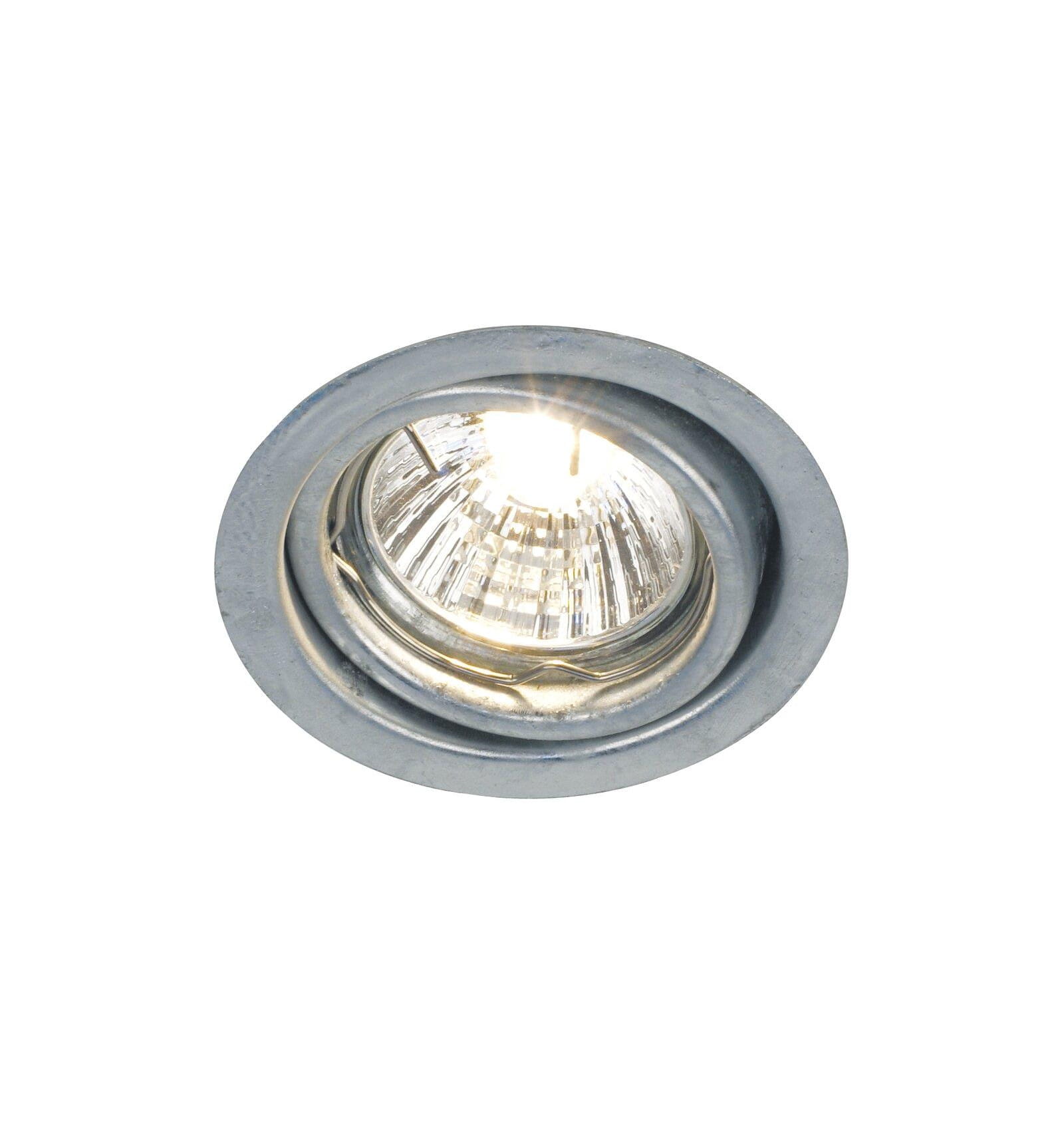 Lampa sufitowa Oprawa podtynkowa TIP NORDLUX 1x35W LED Srebrny Metal z włączonym żarówką.