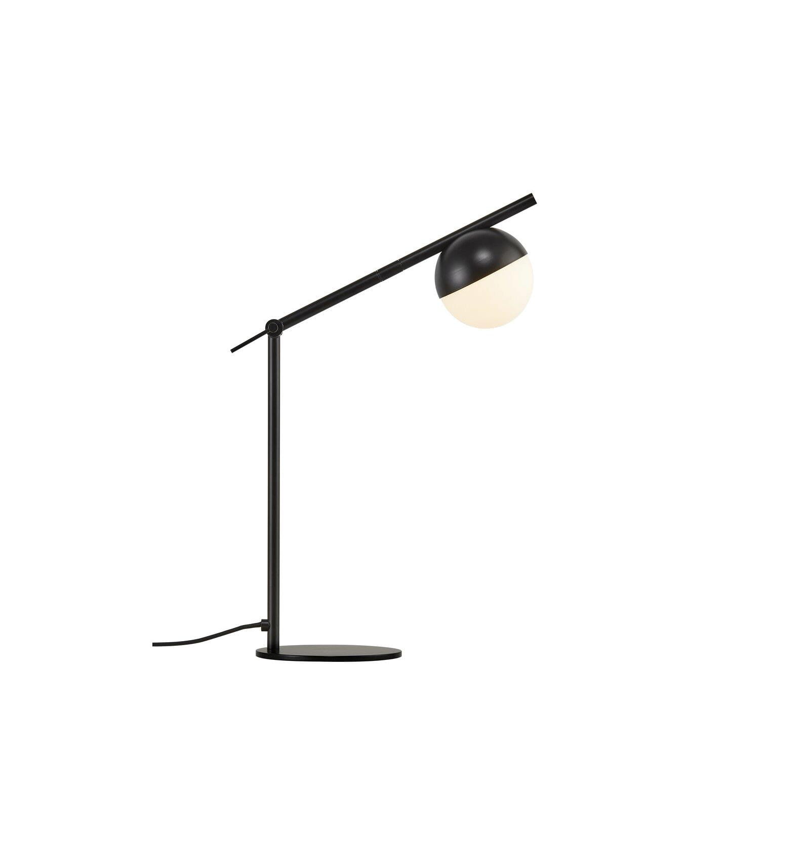 Czarna metalowa Lampa Stołowa Nordlux G9 5W z nowoczesnym designem.