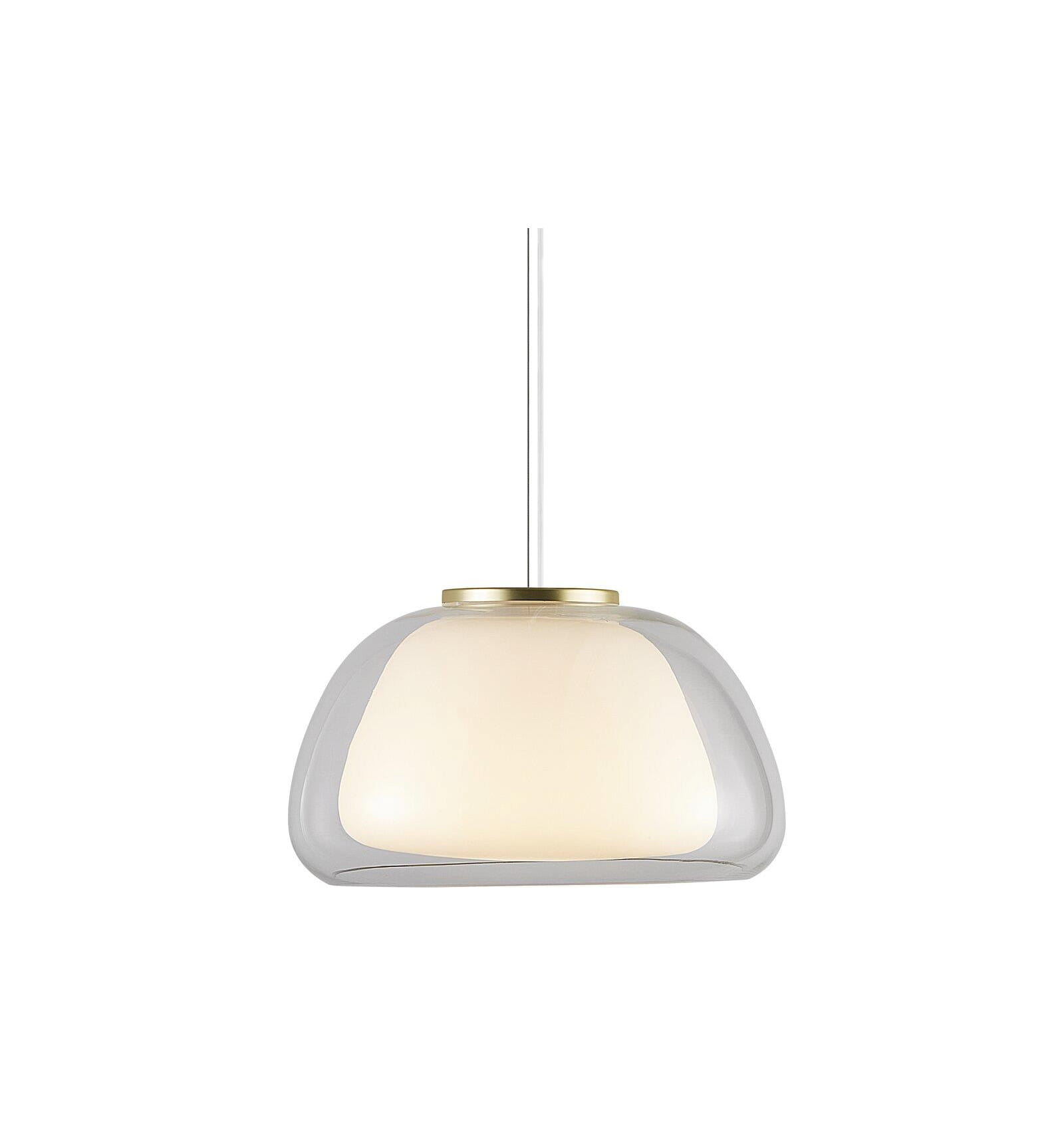 Lampa Wisząca Nordlux E27 40W z białym kloszem.