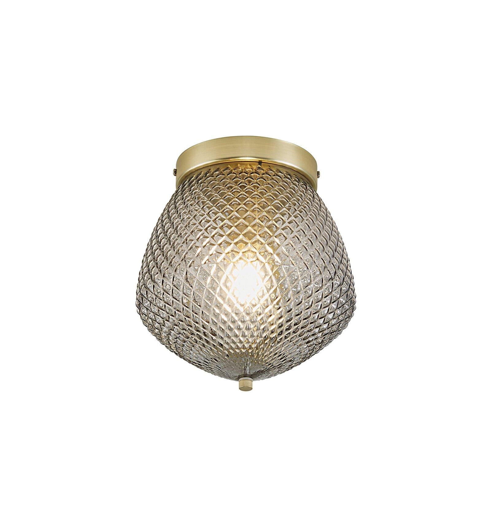 Lampa sufitowa Plafon ORBIFORM NORDLUX w kolorze mosiądzu ze szklanym kloszem.