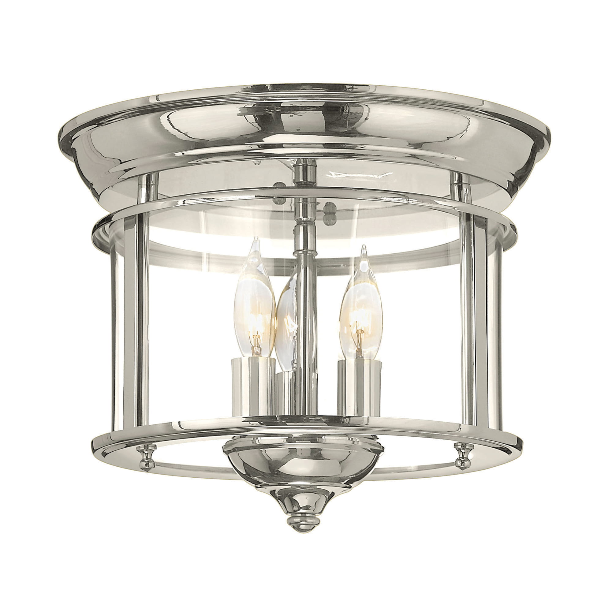 Lampa sufitowa plafon Gentry Elstead Lighting chrom metal 3x40W.