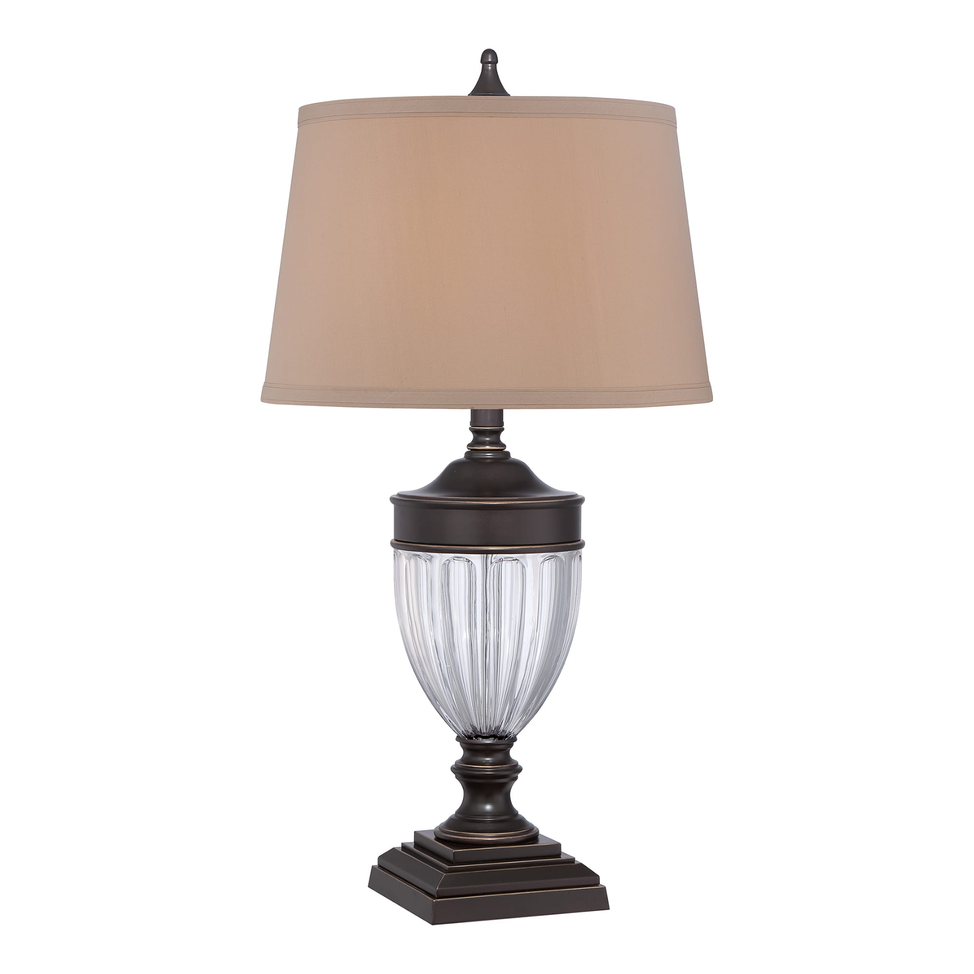 Lampa stojąca Dennison Elstead Lighting 1x100W E27 Metal Brązowy z kloszem.