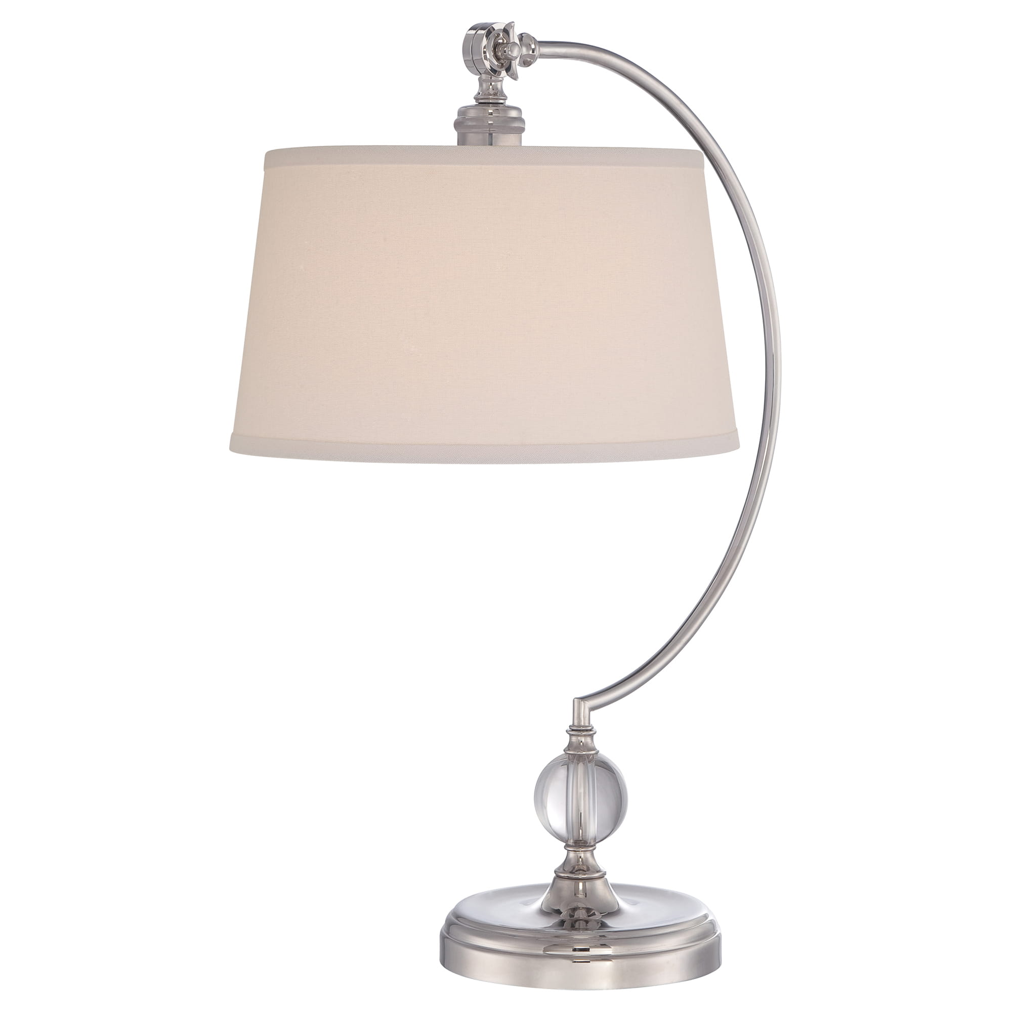 Lampa stojąca Jenkins Elstead Lighting srebrny metal E27 z abażurem.