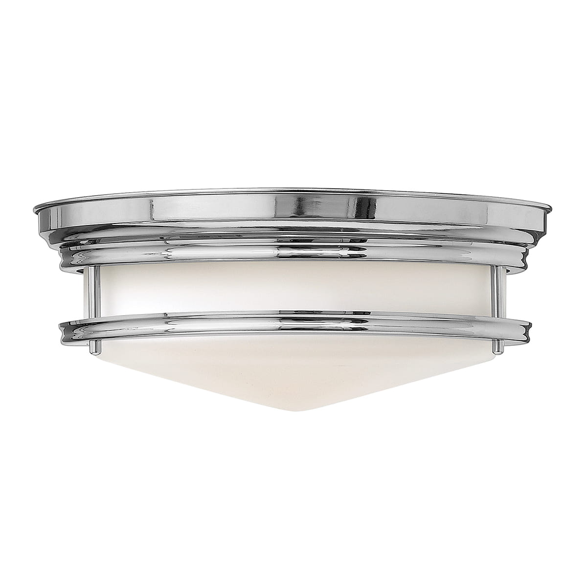 Lampa sufitowa plafon okrągły Hadley Elstead Lighting chrom staal 3x40W.