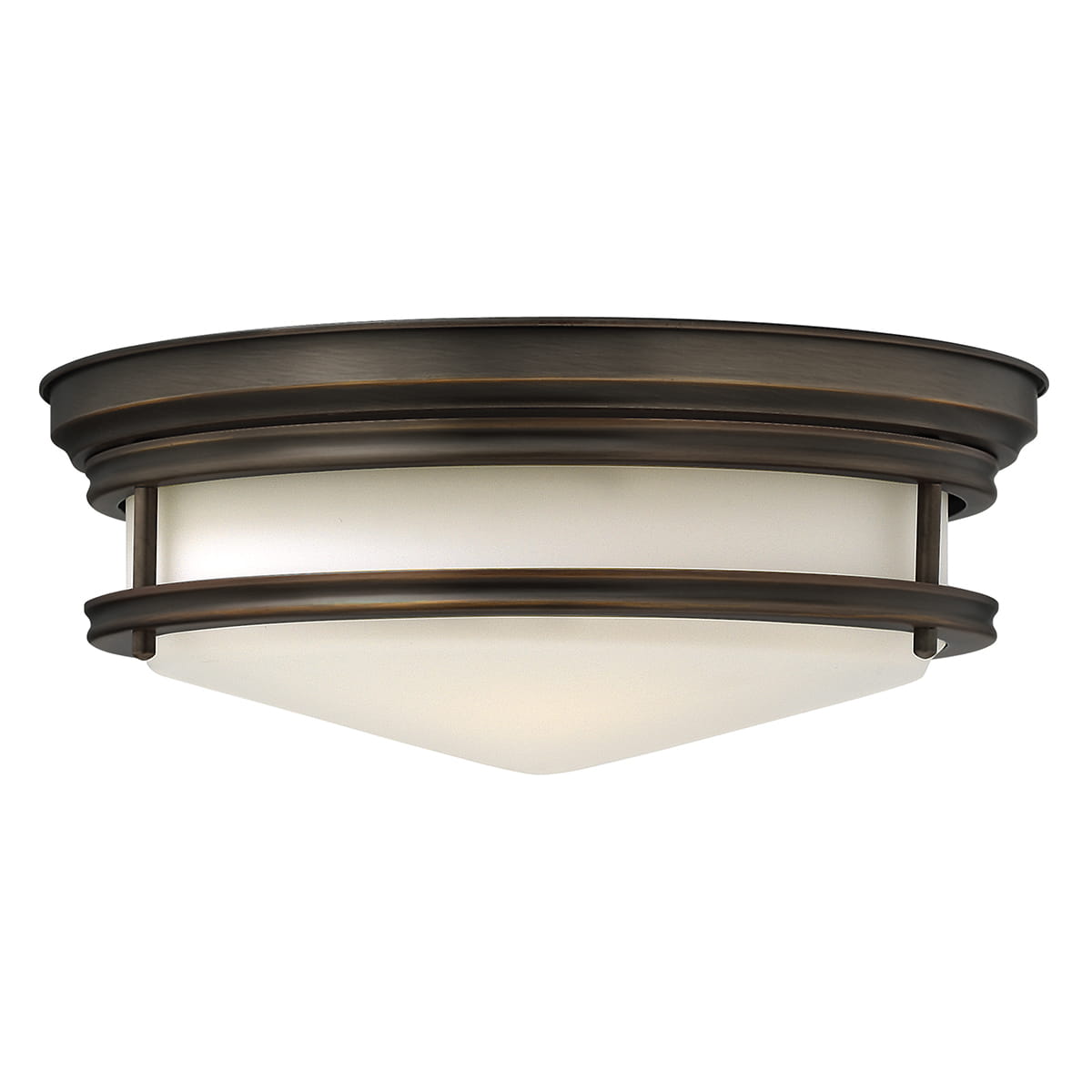Lampa sufitowa plafon okrągły Hadley Elstead Lighting 3x40W brązowy stalowy.
