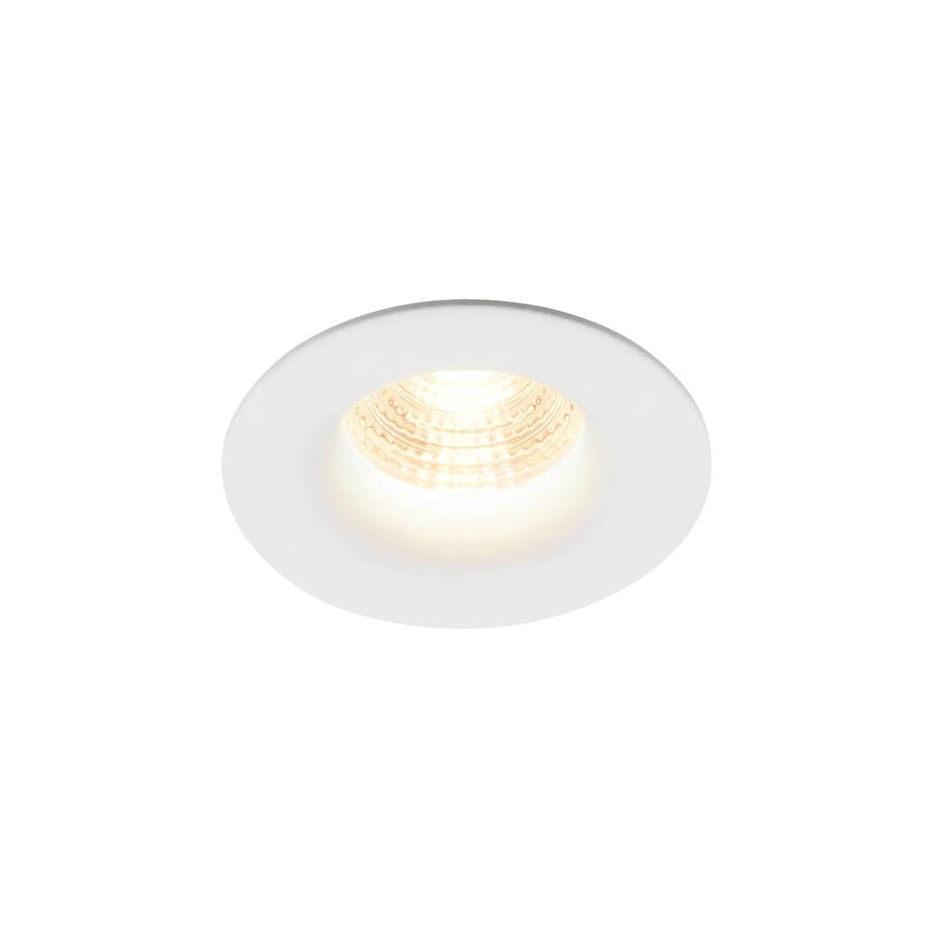 Lampa Sufitowa Spot Nordlux LED Plastik Biały włączona.