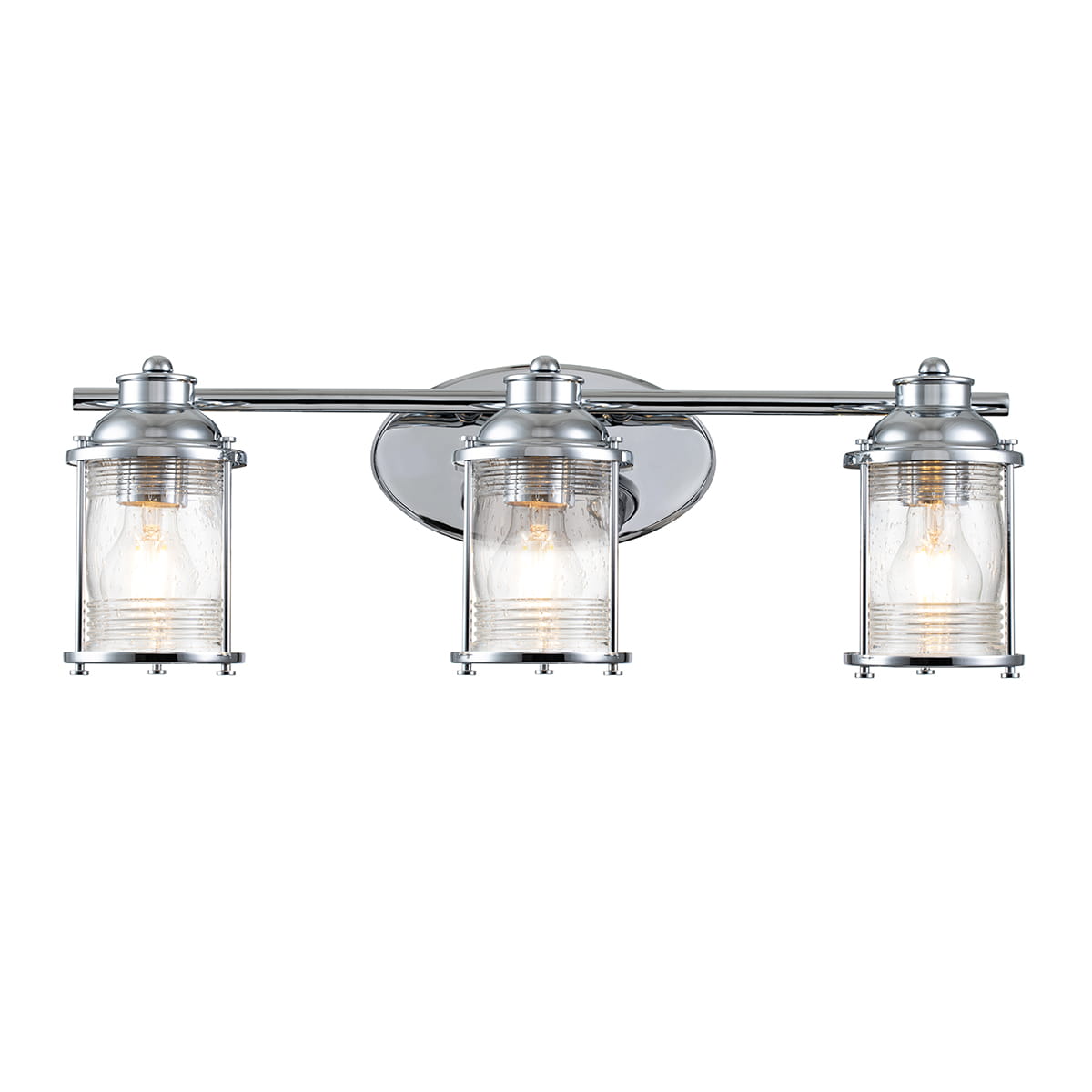 Lampa ścienna kinkiet Ashland Bay Elstead Lighting 3xE27 60W stal szkło z bąbelkami polerowany chrom