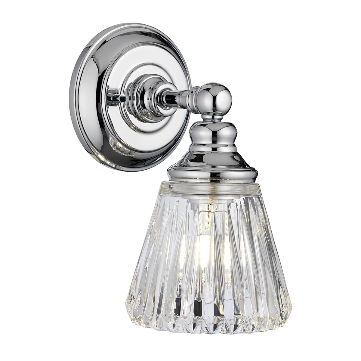 Lampa ścienna kinkiet Keynes Elstead Lighting, polerowany chrom, 1xG9 3W LED, stal i szkło cięte.