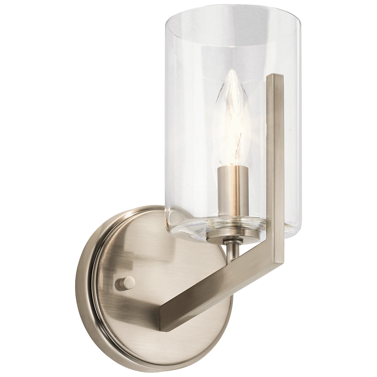 Lampa ścienna kinkiet Nye Elstead Lighting 1xE14 40W Stal, Szkło Klasyczny pewter.