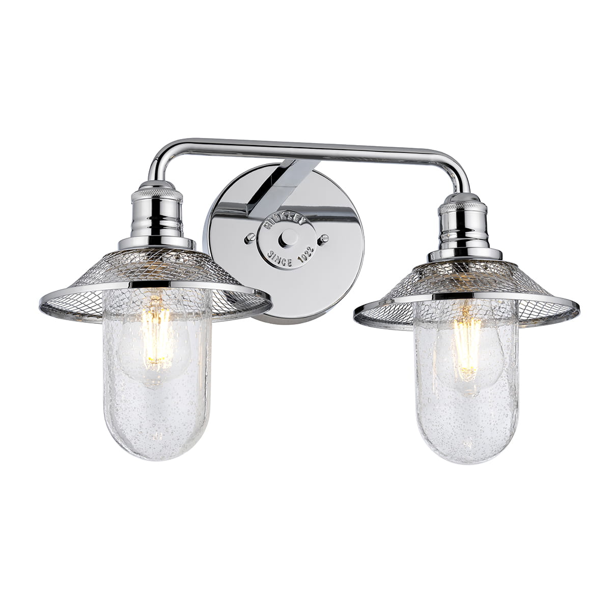 Lampa ścienna kinkiet Rigby Elstead Lighting 2xE27 40W Stal i Szkło Polerowany chrom