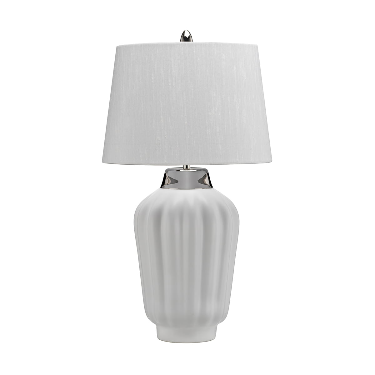 Lampa stołowa Bexley Elstead Lighting biała ceramika niklowana stal