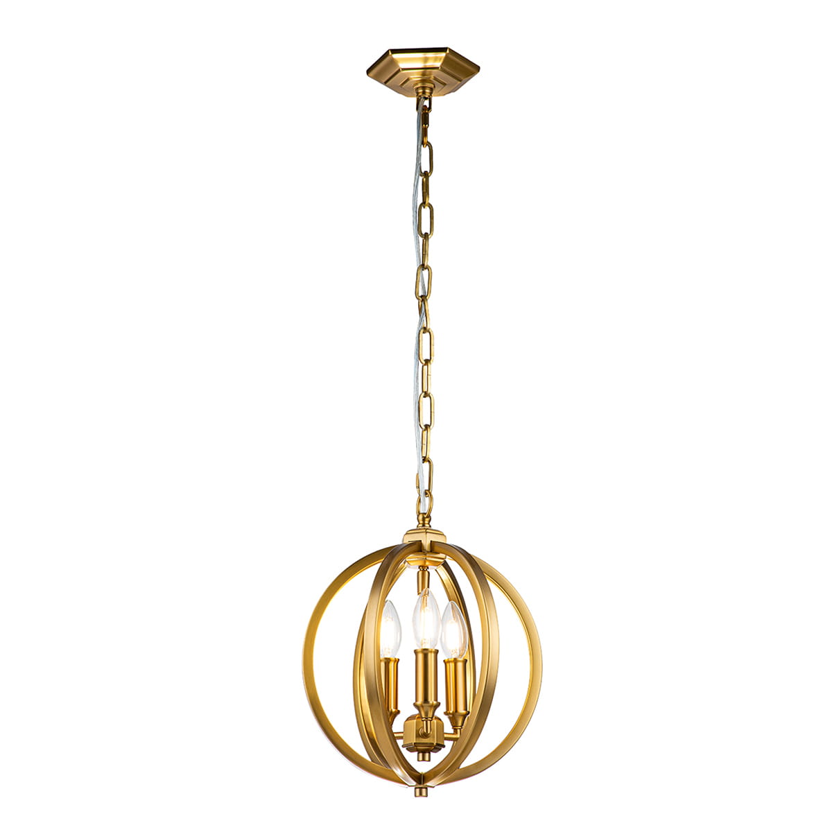 Lampa wisząca/żyrandol Corinne Elstead Lighting oksydowany mosiądz 3xE14 60W.