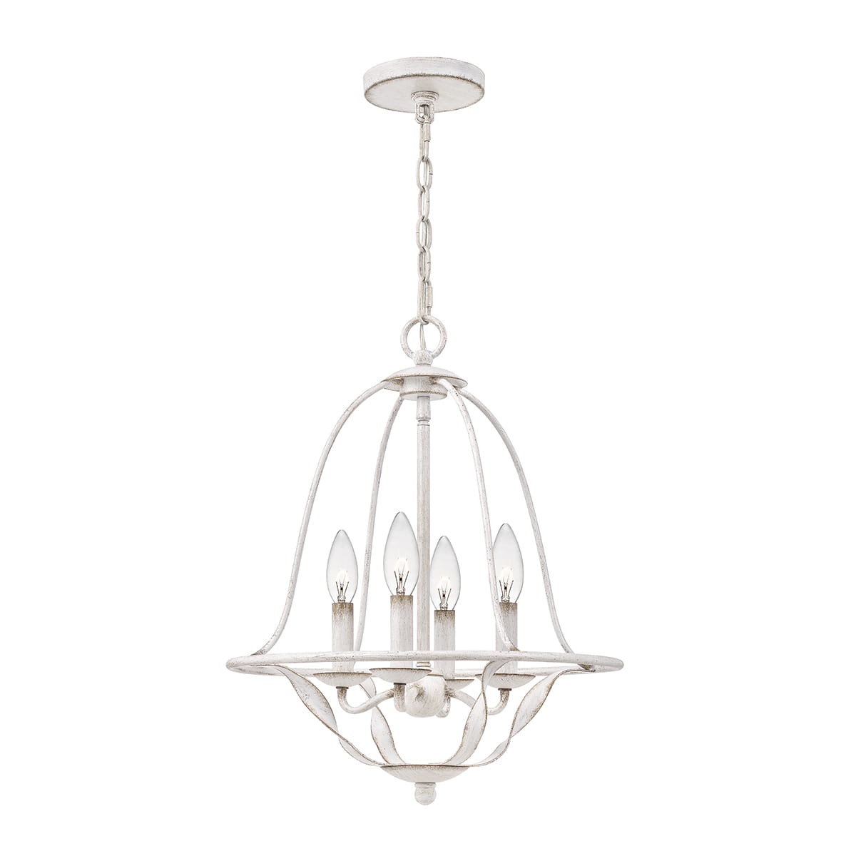 Lampa wisząca/żyrandol Bradbury Elstead Lighting 4xE14 40 W Stal Białe