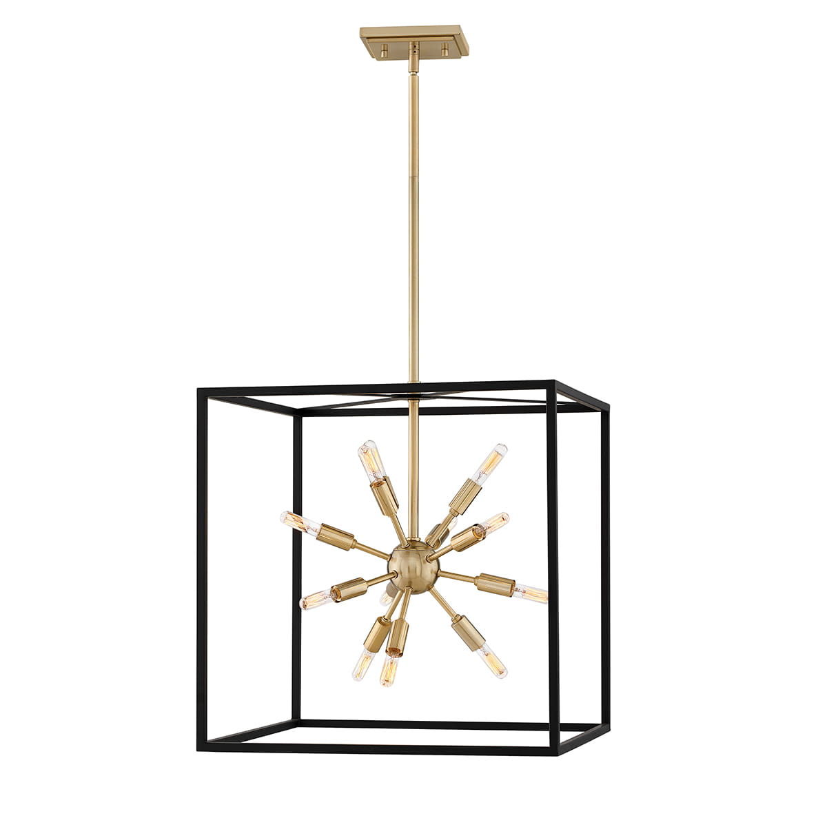 Lampa wisząca Aros Elstead Lighting 12xE14 40W Stal Czarne/Złote