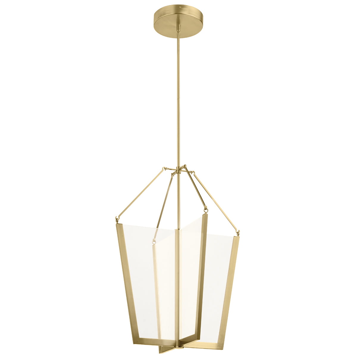 Lampa wisząca Calters Elstead Lighting LED szampańskie złoto aluminiowa.