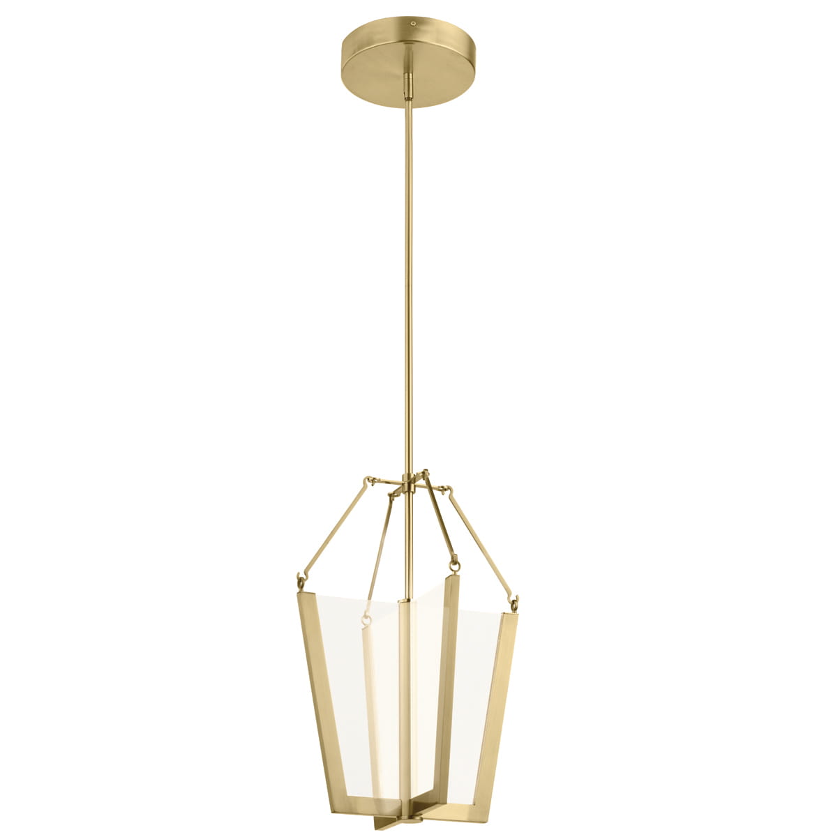 Lampa wisząca Calters Elstead Lighting w kolorze szampańskiego złota.
