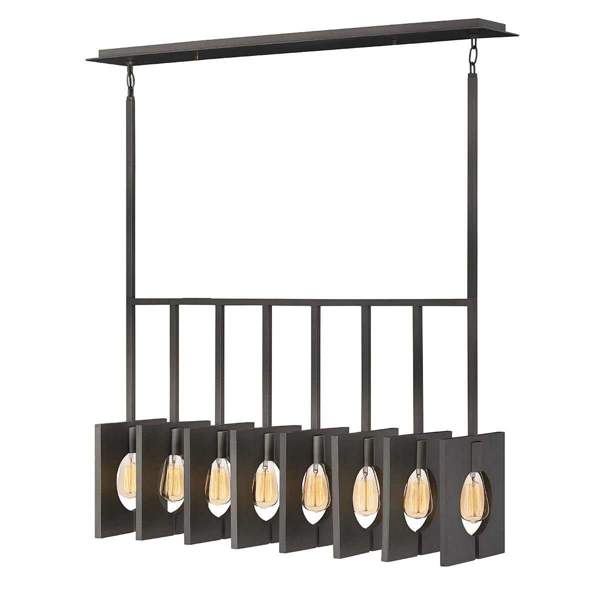 Lampa wisząca Ludlow Elstead Lighting 8xE27 60W stal grafit.