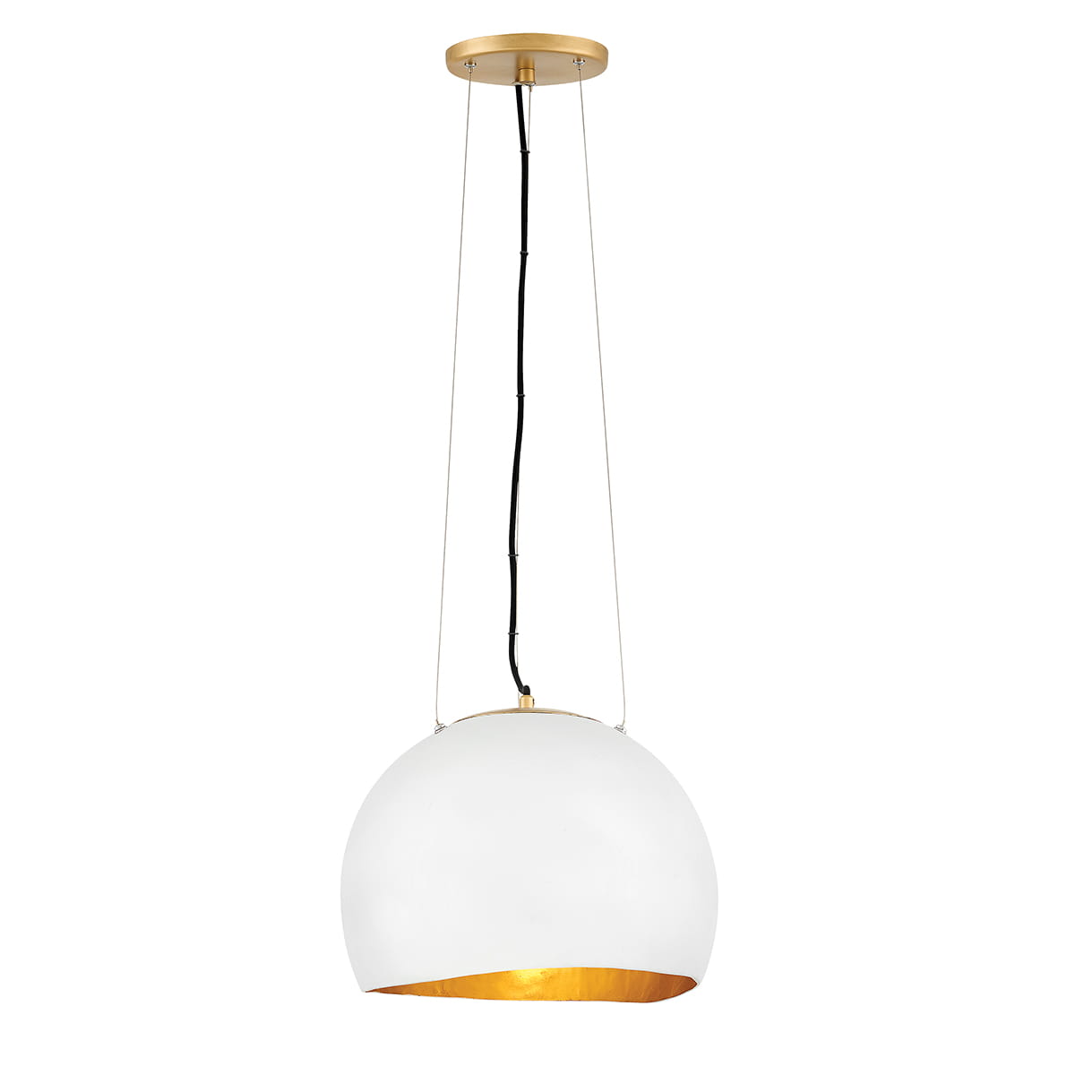 Lampa wisząca Nula Elstead Lighting 1xE27 100W Stal Biało-złote - widok produktu.