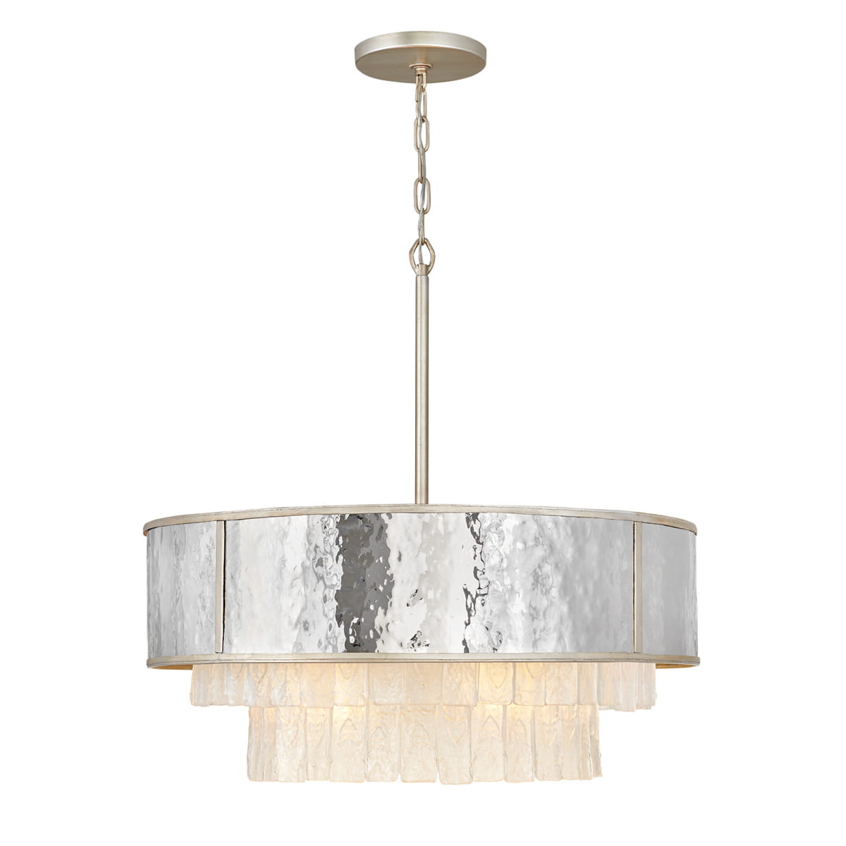 Lampa wisząca Reverie Elstead Lighting 8xE14 40W Stal nierdzewna Kryształ Szampańskie złoto.