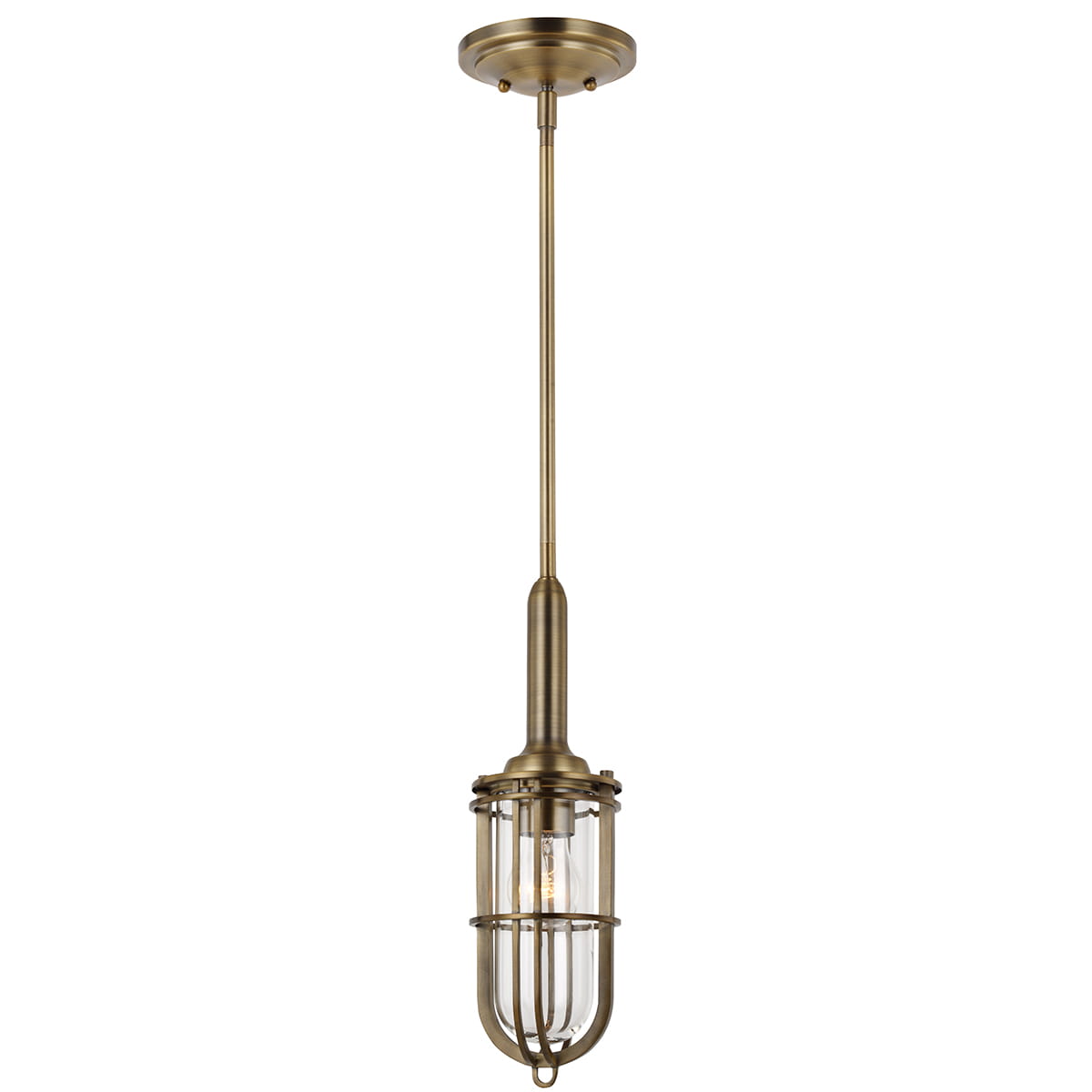 Lampa wisząca Urban Restoration Elstead Lighting 1xE27 60W Stal Szkło Ciemny stary mosiądz.