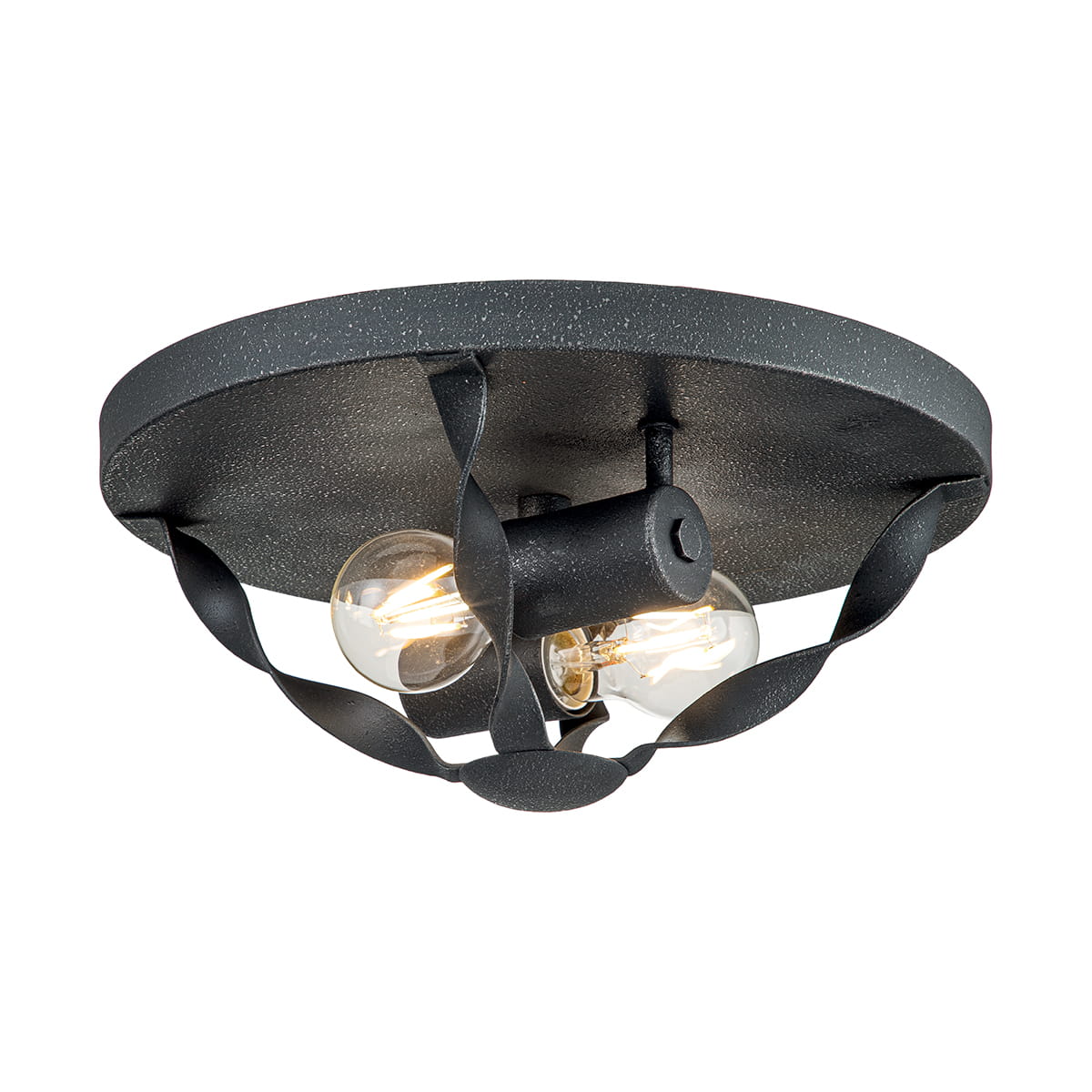 Lampa sufitowa plafon Bradbury Elstead Lighting 2xE14 60W Stal Białe.