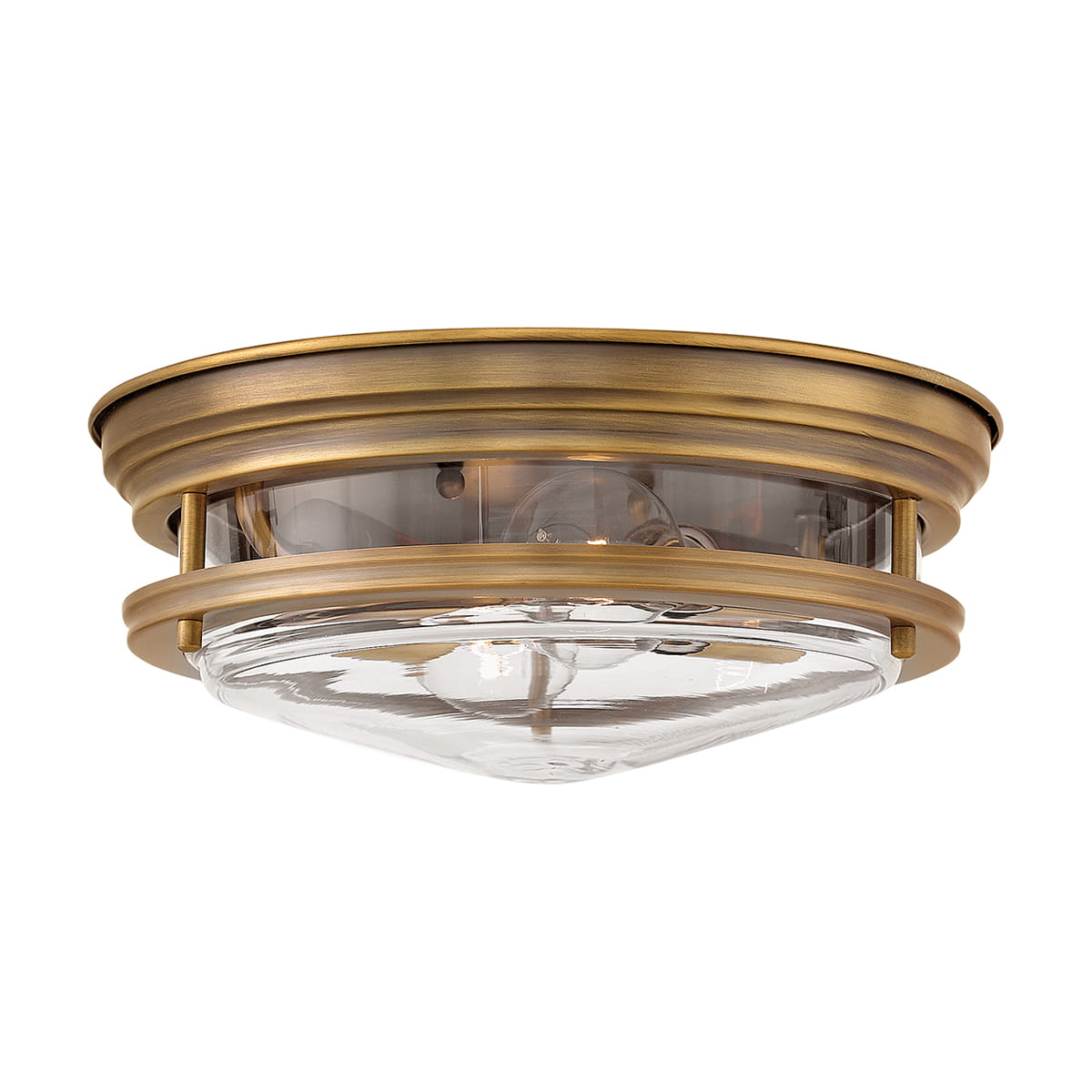 Lampa sufitowa plafon Hadrian Elstead Lighting stal szkło brąz.