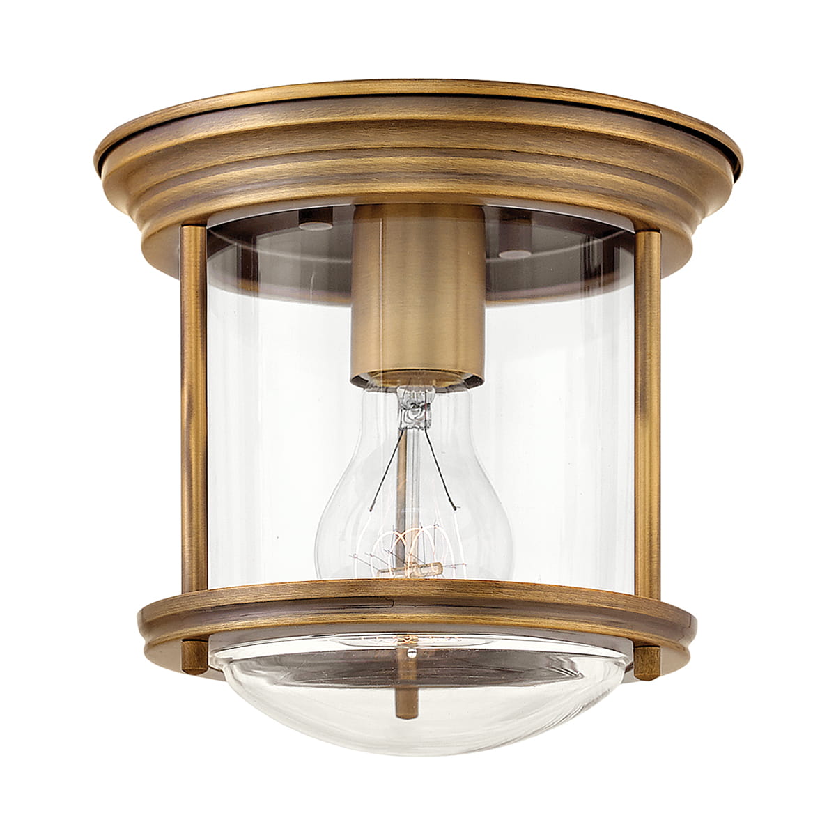 Lampa sufitowa plafon Hadrian Elstead Lighting 1xE27 60W Stal, Szkło Szczotkowany brąz, nowoczesny design.