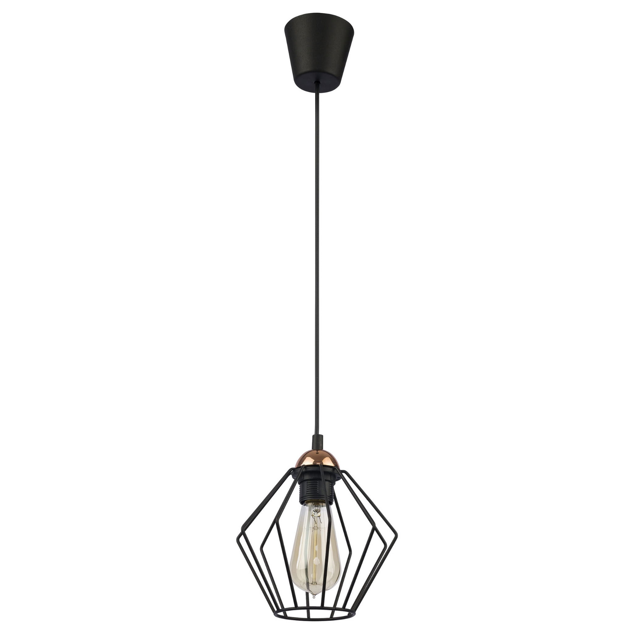 Lampa wisząca GALAXY TK Lighting czarna z jednym kloszem E27
