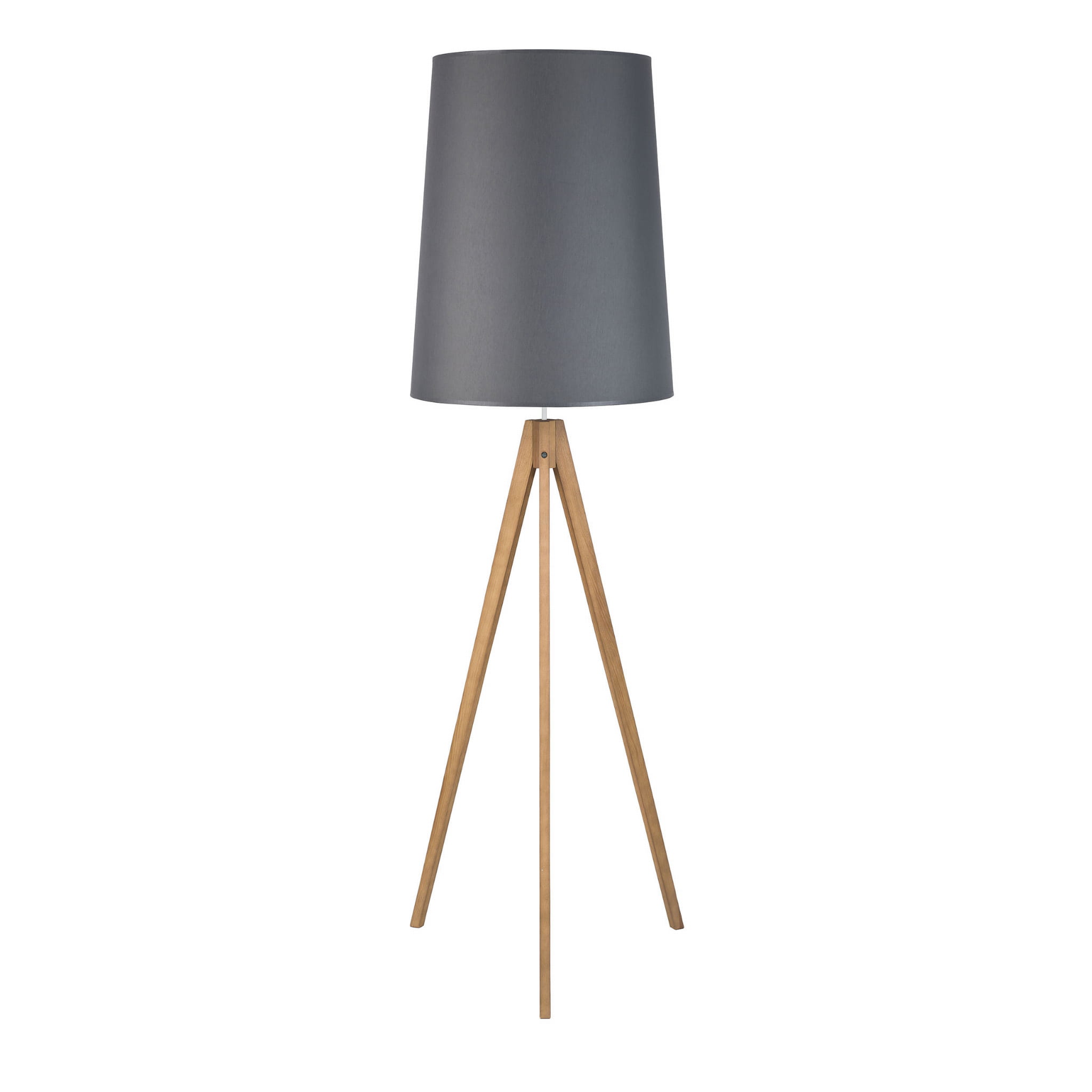 Lampa stojąca WALZ TK Lighting 1xE27 metal z drewnianymi nogami.