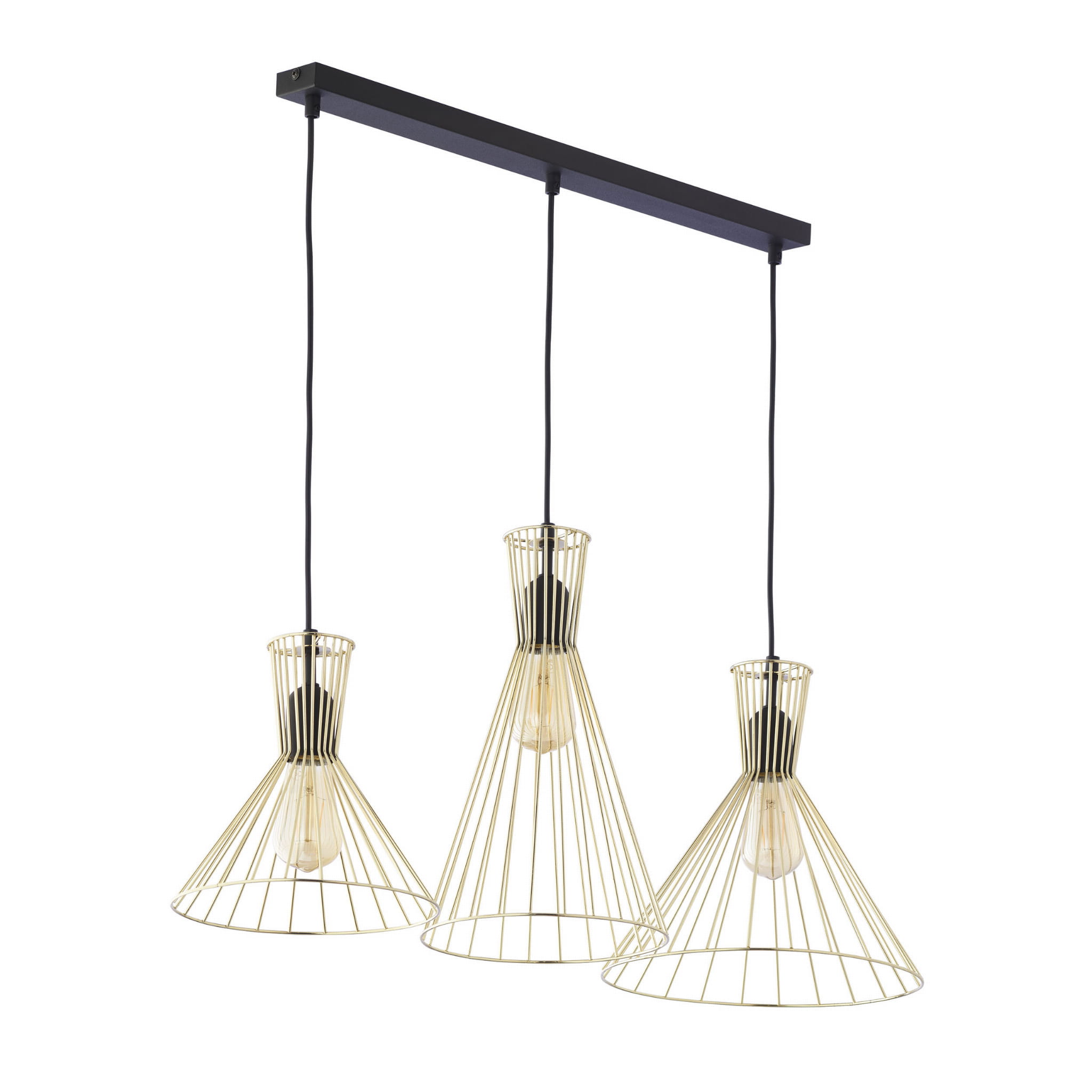 Lampa wisząca SAHARA TK Lighting 3xE27 metal czarny.