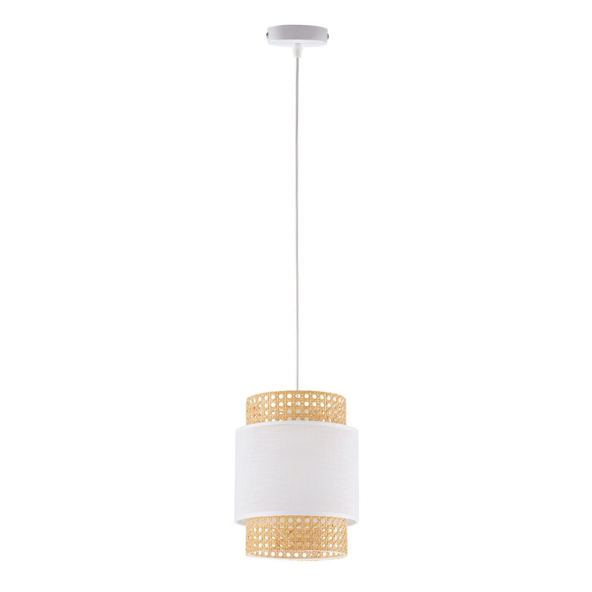 Lampa wisząca BOHO TK Lighting 1xE27 Metal Biały z ażurowym kloszem.