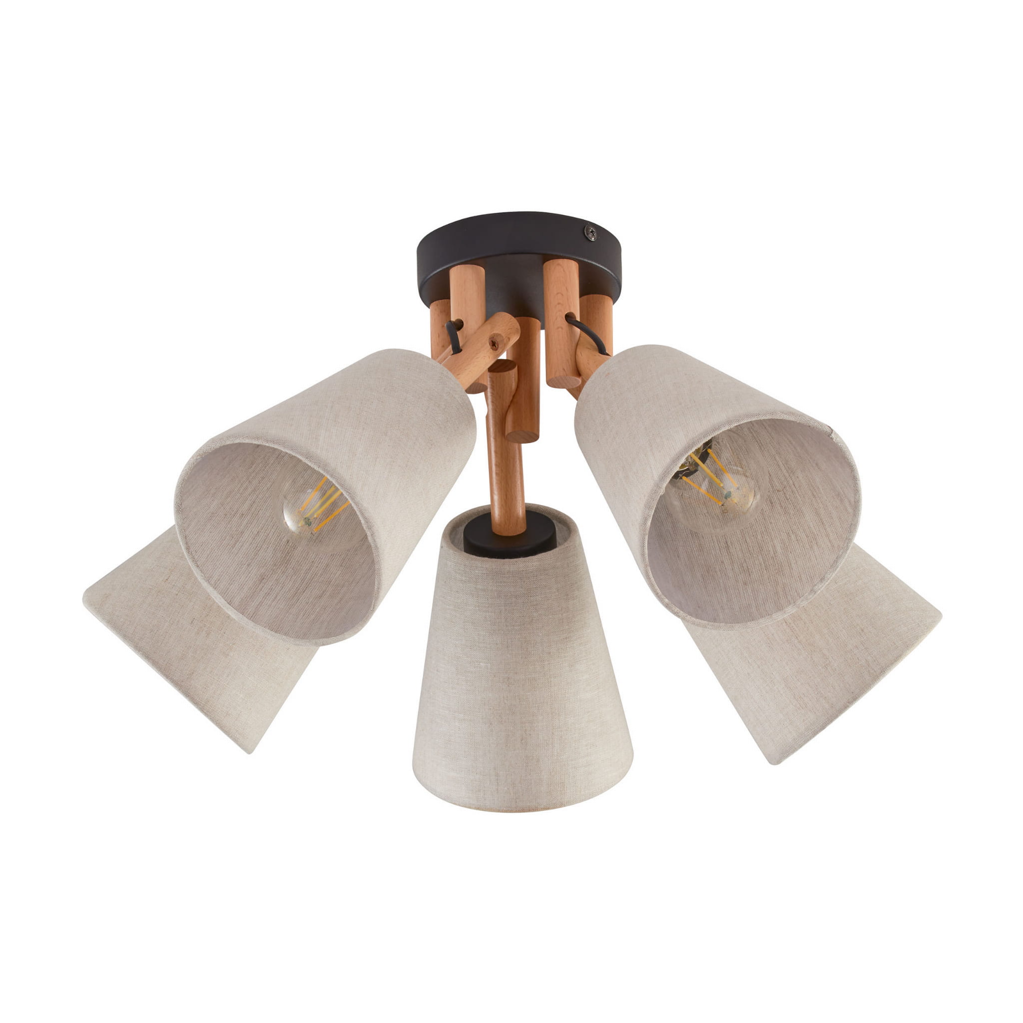 Lampa sufitowa VAIO TK Lighting 5xE27 Metal Czarny, nowoczesny design.